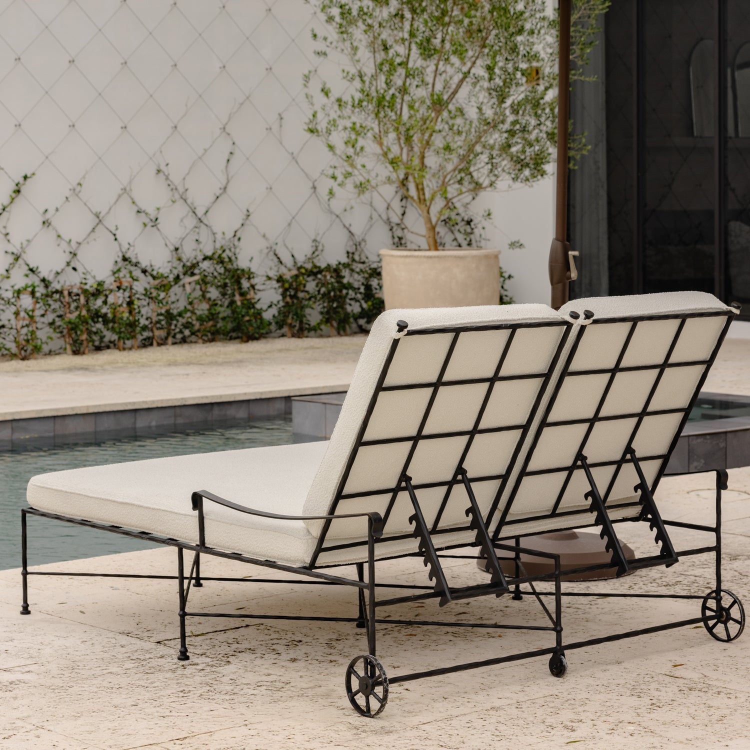 Chaise longue double d'extérieur Provence - Boucle